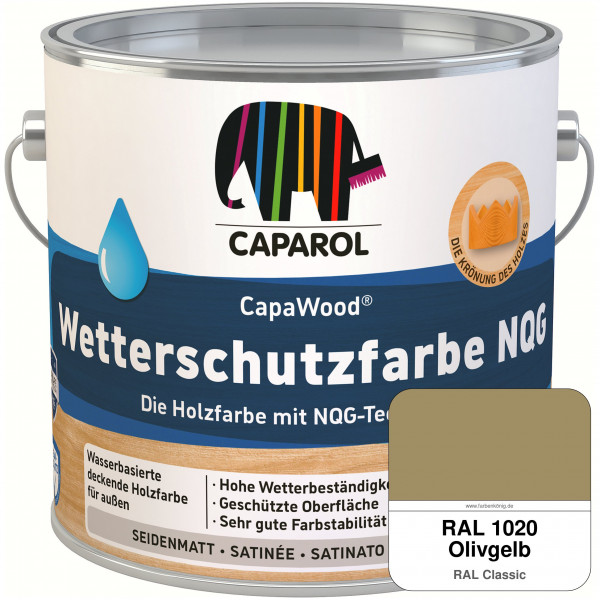 CapaWood® Wetterschutzfarbe NQG (RAL 1020 Olivgelb) - ersetzt Capadur Wetterschutzfarbe NQG