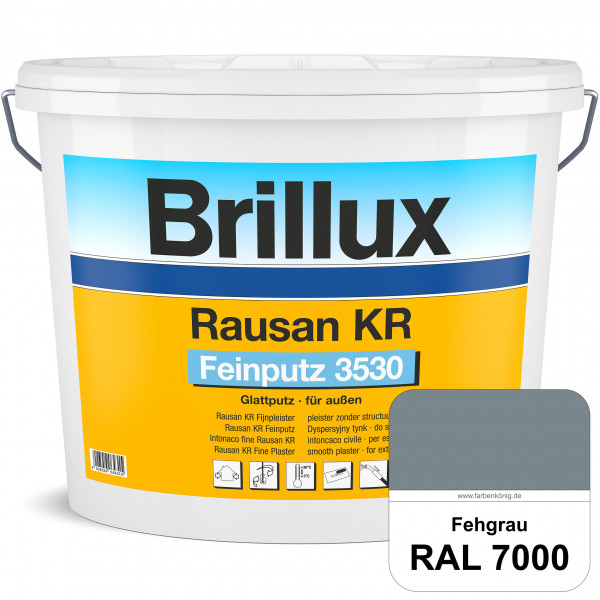 Rausan KR Feinputz 3530 (RAL 7000 Fehgrau) organisch gebundener & verarbeitungsfertiger Glattputz (a