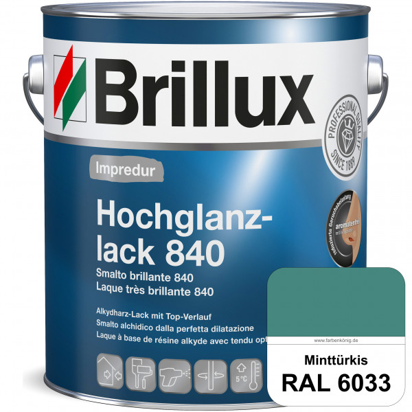 Impredur Hochglanzlack 840 (RAL 6033 Minttürkis) für Holz- und Metallflächen (löselmittelhaltig) inn