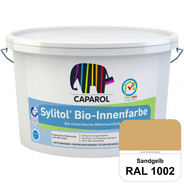 Sylitol® Bio-Innenfarbe (RAL 1002 Sandgelb) Innenfarbe auf Silikatbasis – für Allergiker