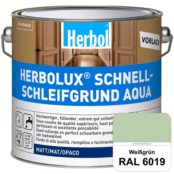 Schnellschleifgrund Aqua (RAL 6019 Weißgrün) wasserverdünnbarer Vorlack mit hervorragender Schleifba