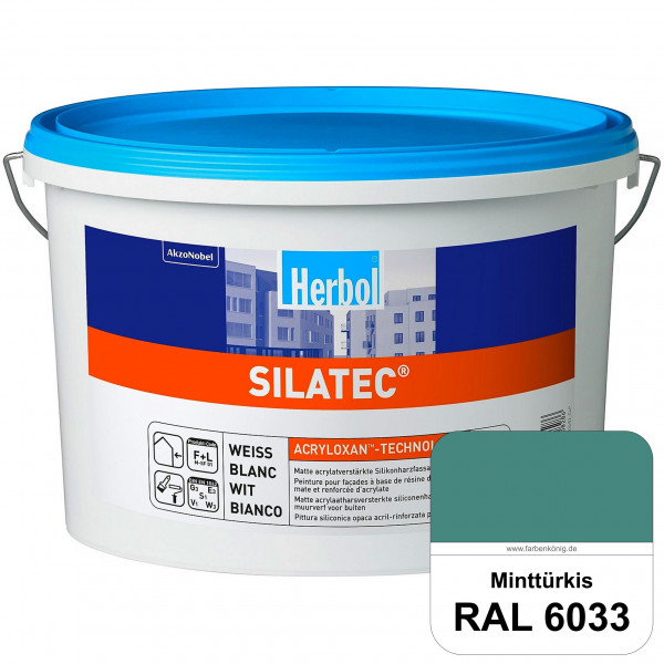 Silatec (RAL 6033 Minttürkis) Acrylatverstärkte, füllende Siliconharz-Fassadenfarbe