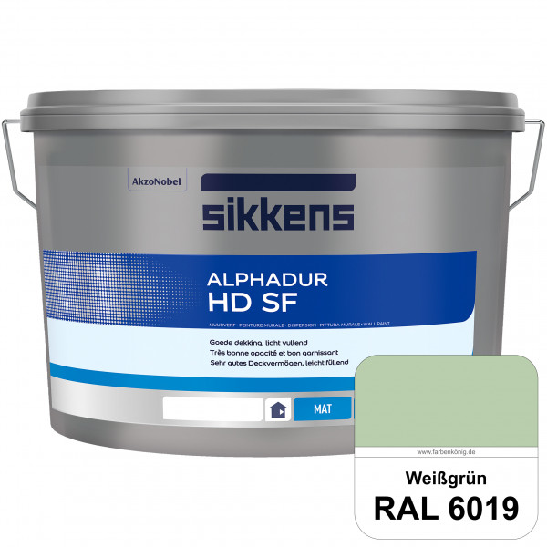 Alphadur HD SF (RAL 6019 Weißgrün) matte hochdeckende waschbeständige Innenwandfarbe
