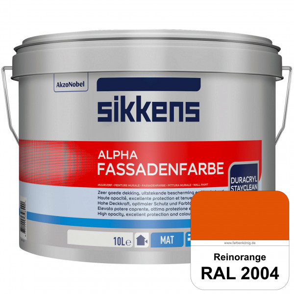 Alpha Fassadenfarbe (RAL 2004 Reinorange)
