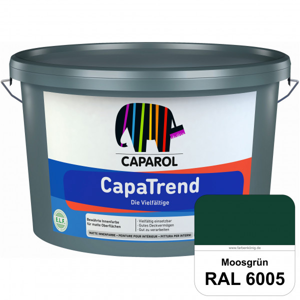 CapaTrend (RAL 6005 Moosgrün) matte hochdeckende Dispersionsfarbe für den Innenbereich