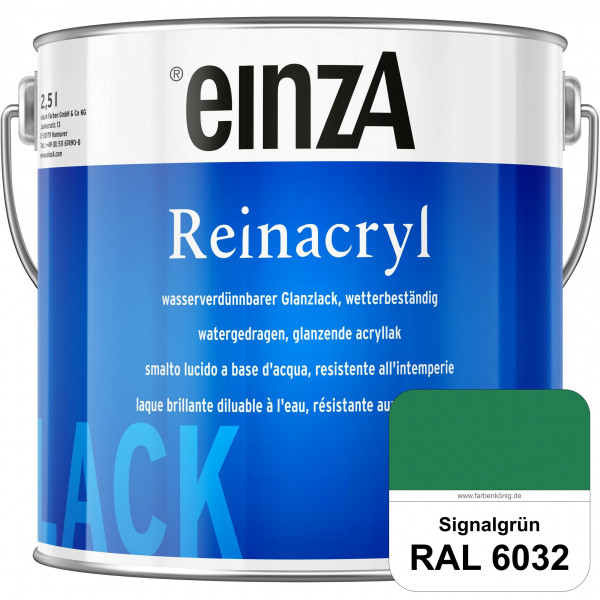 einzA Reinacryl (RAL 6032 Signalgrün) wetterbeständige glänzende Acryl-PU-Lackfarbe