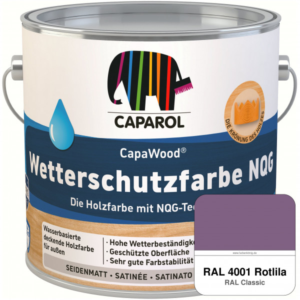 CapaWood® Wetterschutzfarbe NQG (RAL 4001 Rotlila) - ersetzt Capadur Wetterschutzfarbe NQG