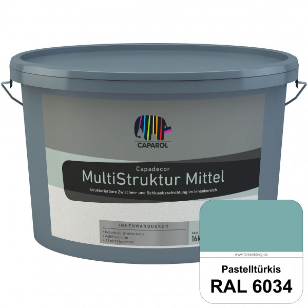 Capadecor MultiStruktur mittel (RAL 6034 Pastelltürkis) quarzgefüllte Zwischen- und Schlußbeschichtu