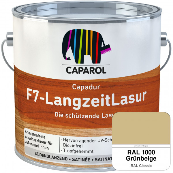 Capadur F7-LangzeitLasur (RAL 1000 Grünbeige)