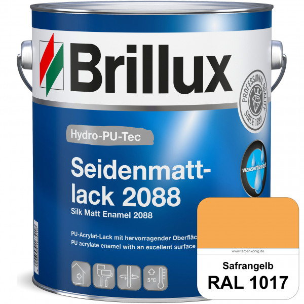 Hydro-PU-Tec Seidenmattlack 2088 (RAL 1017 Safrangelb) PU-Seidenmattlack (wasserbasiert) innen