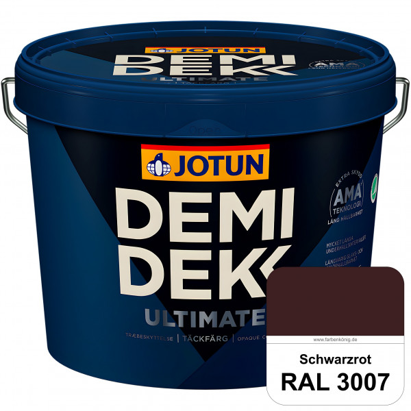 DEMIDEKK ULTIMATE Täckfärg - Deckende Holzfarbe (RAL 3007 Schwarzrot)