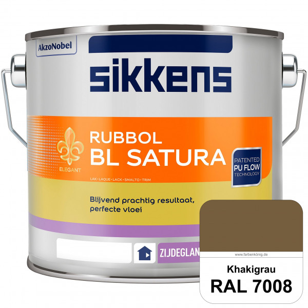 Rubbol BL Satura (RAL 7008 Khakigrau) seidenglänzender PU-Lack (wasserbasiert) innen & außen