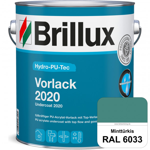 Hydro-PU-Tec Vorlack 2020 (RAL 6033 Minttürkis) hochwertiger Vorlack für grundierte bzw. gespachtelt