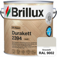 2K-Aqua Durakett 2394 (RAL 9002 Grauweiß) Wasserbasierter 2K-Versiegelung für Parkettfußböden, Diele