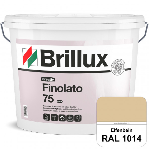 Creativ Finolato 75 (RAL 1014 Elfenbein) Verarbeitungsfertige, quarzgefüllte Dispersionsfarbe für de