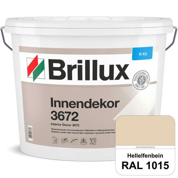 Innendekor ELF R-K3 3672 (RAL 1015 Hellelfenbein) Kratzputz zur Erzielung dekorativer und strapazier