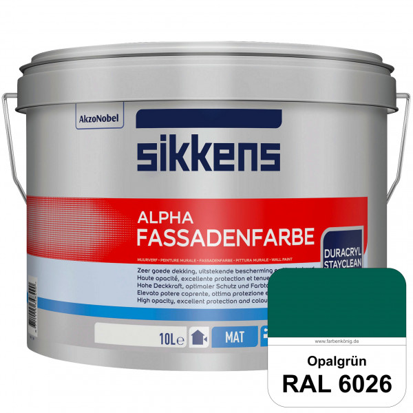 Alpha Fassadenfarbe (RAL 6026 Opalgrün)