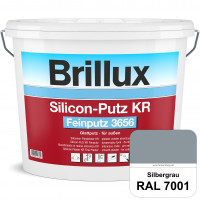 Silicon-Putz KR Feinputz 3656 (RAL 7001 Silbergrau) Glattputz , verarbeitungsfertig, perfekte Wasser