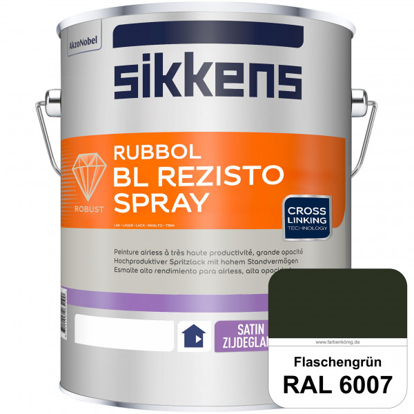 Rubbol BL Rezisto Spray (RAL 6007 Flaschengrün) Hochwertiger, strapazierfähiger Airlesslack für (inn
