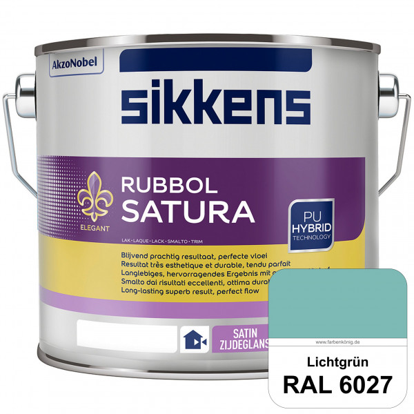 Rubbol Satura (RAL 6027 Lichtgrün) seidenglänzender Lack (lösemittelhaltig) innen & außen