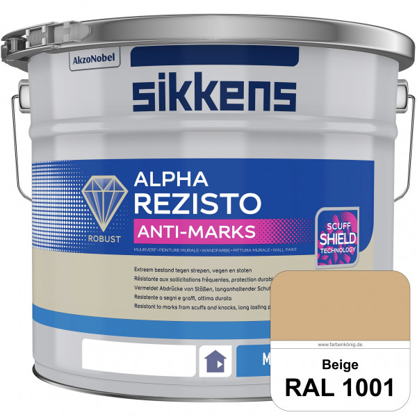 Alpha Rezisto Anti-Marks (RAL 1001 Beige) Extrem widerstandsfähige Innenwandfarbe