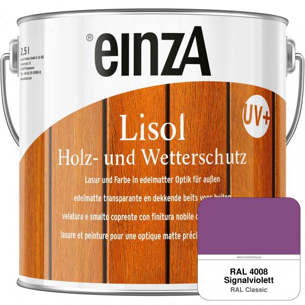 einzA Lisol Holz- und Wetterschutz Lasur und Farbe (RAL 4008 Signalviolett)