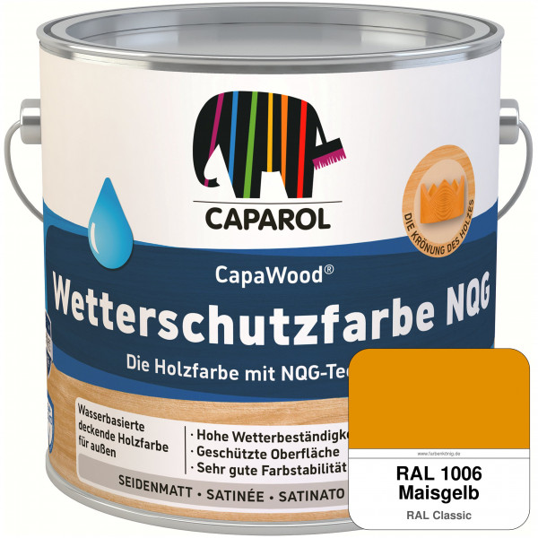 CapaWood® Wetterschutzfarbe NQG (RAL 1006 Maisgelb) - ersetzt Capadur Wetterschutzfarbe NQG