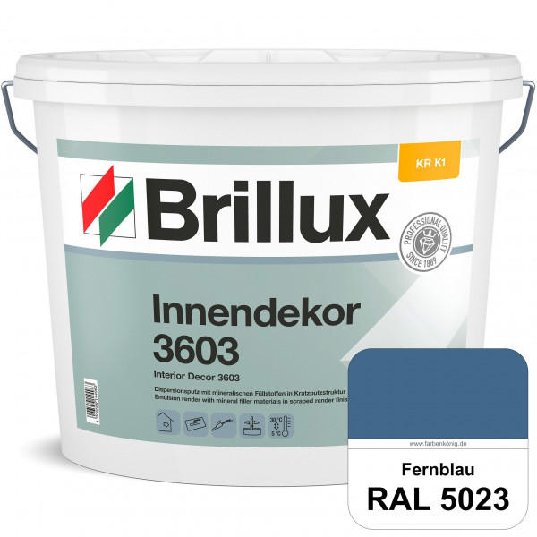 Innendekor ELF KR-K1 3603 (RAL 5023 Fernblau) Kratzputz nach zur Erzielung dekorativer und strapazie