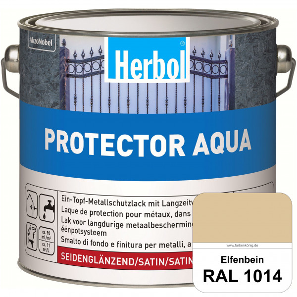 Protector Aqua (RAL 1014 Elfenbein) Lack für Eisen, Stahl und NE-Metalle (Innen&Außen)