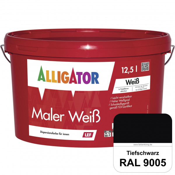 Maler Weiß LEF (RAL 9005 Tiefschwarz)