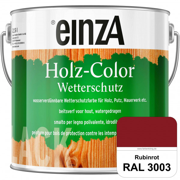 einzA Holz-Color (RAL 3003 Rubinrot) Wetterschutzfarbe für außen
