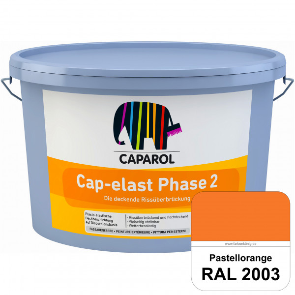 Cap-elast Phase 2 (RAL 2003 Pastellorange) Sanierung gerissener Putzfassaden und Betonflächen