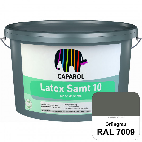 Latex Samt 10 (RAL 7009 Grüngrau) beanspruchbare seidenmatte Latexfarbe (Innen)