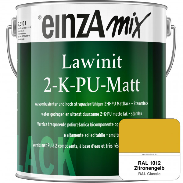einzA Lawinit 2-K-PU Matt Stammlack (RAL 1012 Zitronengelb)