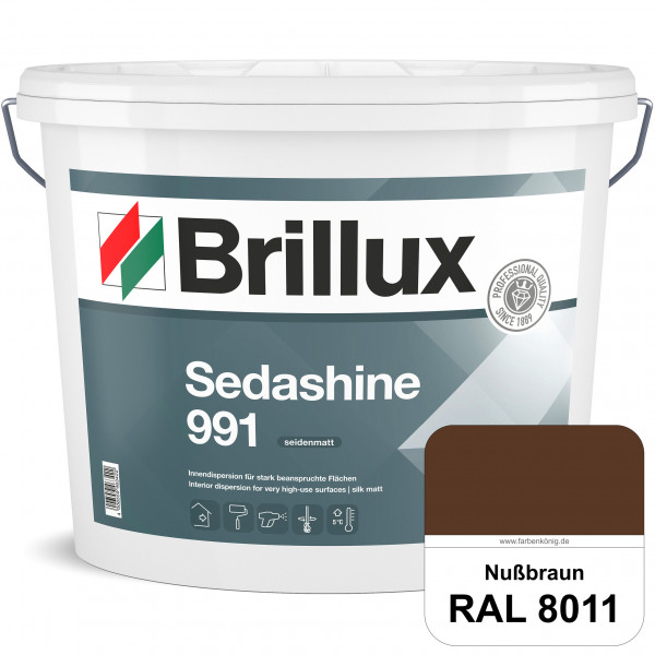 Sedashine 991 (RAL 8011 Nussbraun) Seidenmatte Innendispersion für hoch strapazierfähige & gut reini