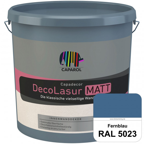 Capadecor DecoLasur Matt (RAL 5023 Fernblau) Matte Lasurfarbe auf Dispersionsbasis (innen)