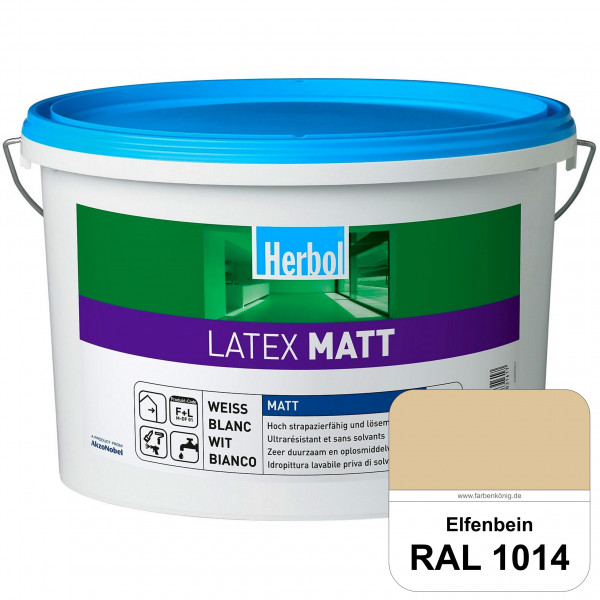 Latex Matt (RAL 1014 Elfenbein) Matte Latexfarbe mit hoher Strapazierfähigkeit