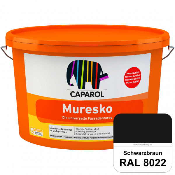 Muresko (RAL 8022 Schwarzbraun) Silanisierte Reinacrylat-Fassadenfarbe auf SilaCryl®-Basis