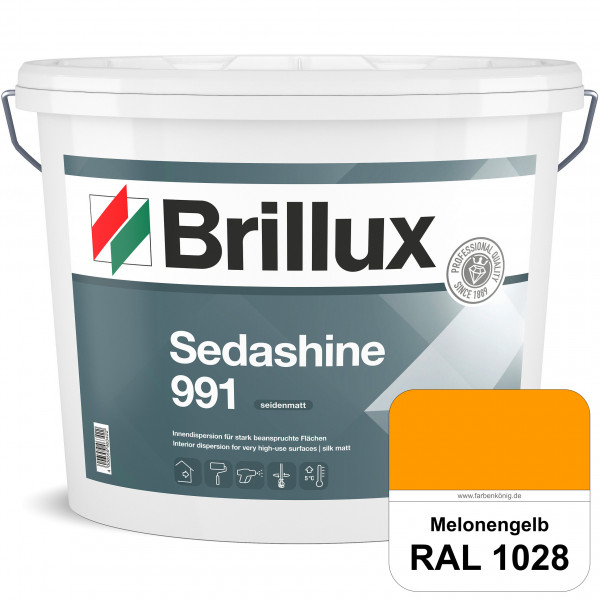Sedashine 991 (RAL 1028 Melonengelb) Seidenmatte Innendispersion für hoch strapazierfähige & gut rei