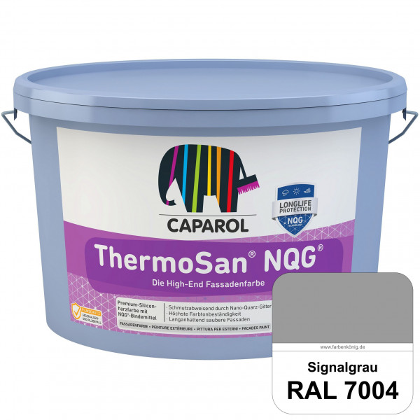 ThermoSan NQG (RAL 7004 Signalgrau) schmutzabweisende Siliconharz Fassadenfarbe mit Algen- und Pilzs