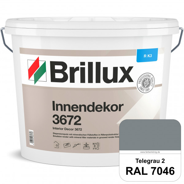 Innendekor ELF R-K3 3672 (RAL 7046 Telegrau 2) Kratzputz zur Erzielung dekorativer und strapazierfäh