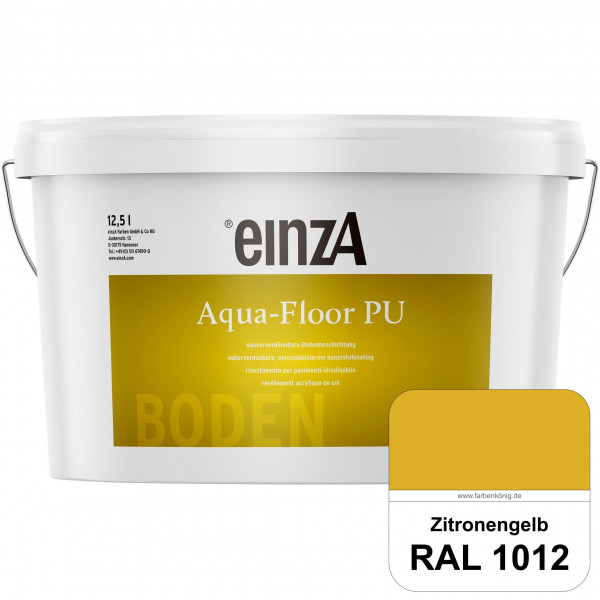 einzA Aqua-Floor PU (RAL 1012 Zitronengelb) seidenglänzender Acryl-PU-Bodenbeschichtung