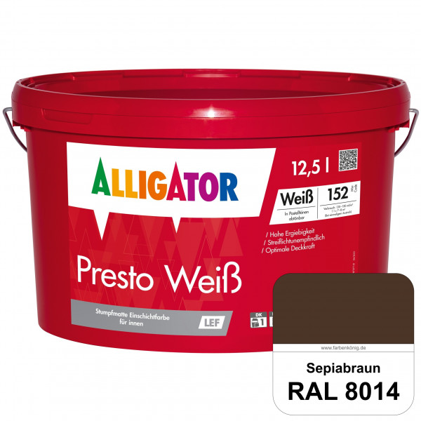 Presto Weiß LEF (RAL 8014 Sepiabraun)