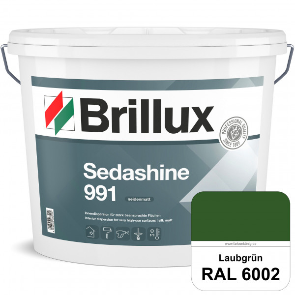 Sedashine 991 (RAL 6002 Laubgrün) Seidenmatte Innendispersion für hoch strapazierfähige & gut reinig