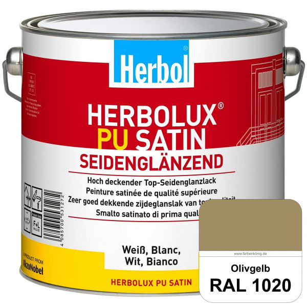 Herbolux PU Satin (RAL 1020 Olivgelb) Top-PU-Seidenglanzlack (Innen & Außen)
