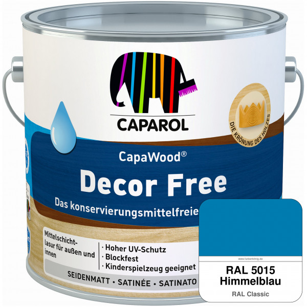 CapaWood® Decor Free (RAL 5015 Himmelblau) - ersetzt Capadur DecorLasur KF