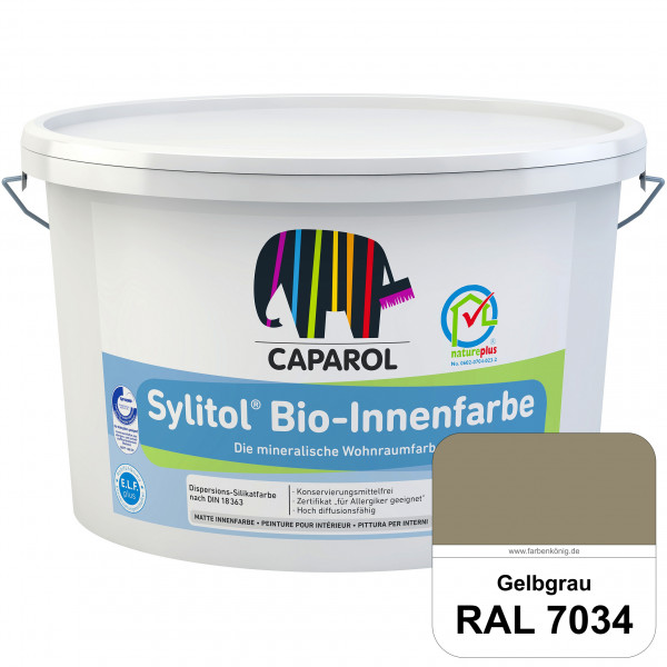 Sylitol® Bio-Innenfarbe (RAL 7034 Gelbgrau) Innenfarbe auf Silikatbasis  für Allergiker
