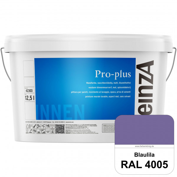einzA Pro-plus (RAL 4005 Blaulila) Lösemittelfreie waschbeständige Kunststoff-Dispersionsfarbe