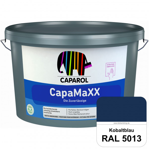 CapaMaXX (RAL 5013 Kobaltblau) tuchmatte Innenfarbe mit hohem Deckvermögen und Ergiebigkeit