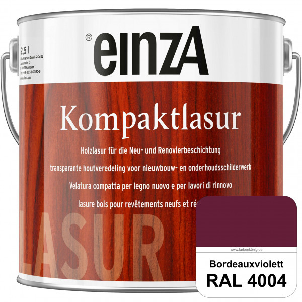 einzA Kompaktlasur (RAL 4004 Bordeauxviolett) Lasuranstrich für den Neu- und Renovieranstrich